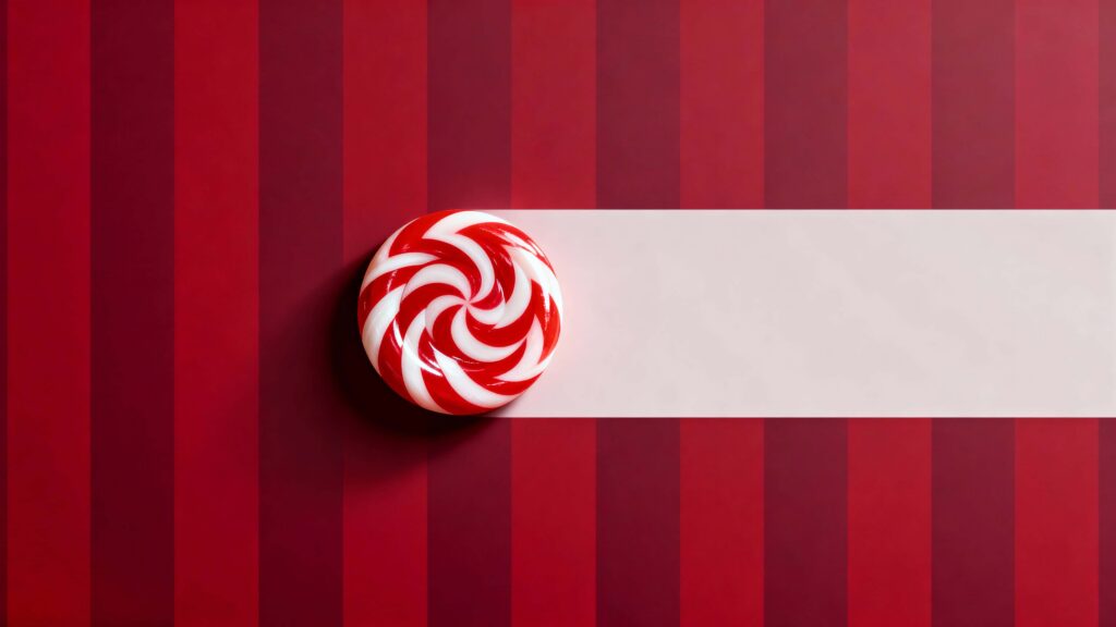 Peppermint Candy Christmas Minimalist Banner - Пример 1