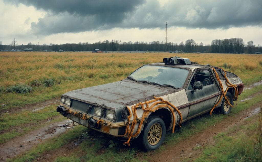 Промпт разлагающаяся ржавчина в полях - Пример 5