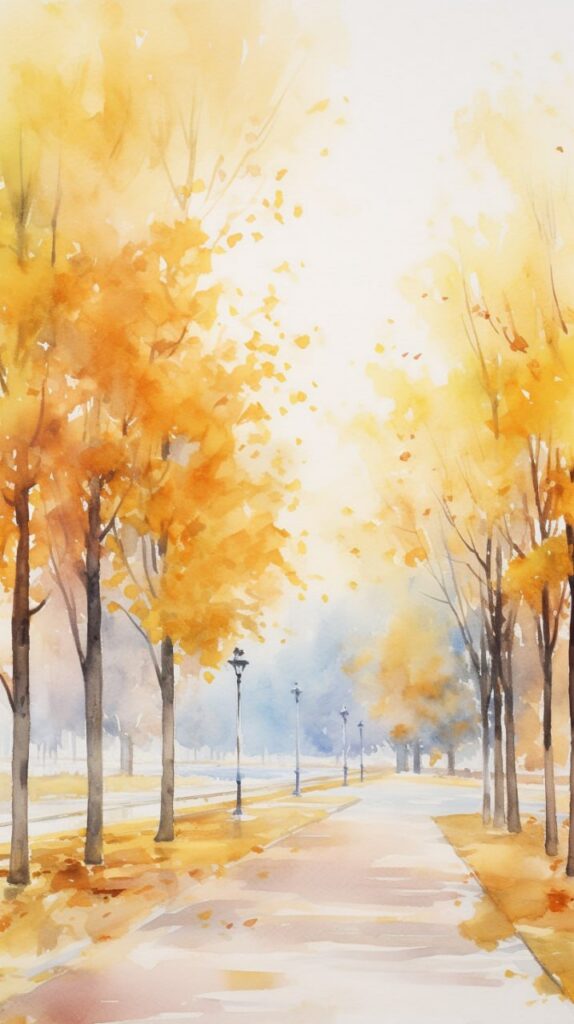 Промт городская осень в стиле акварель - Пример 2