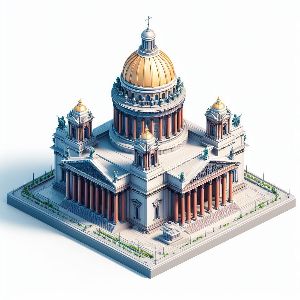 Промпт изометрические объекты в DALL E 3 - Пример 1