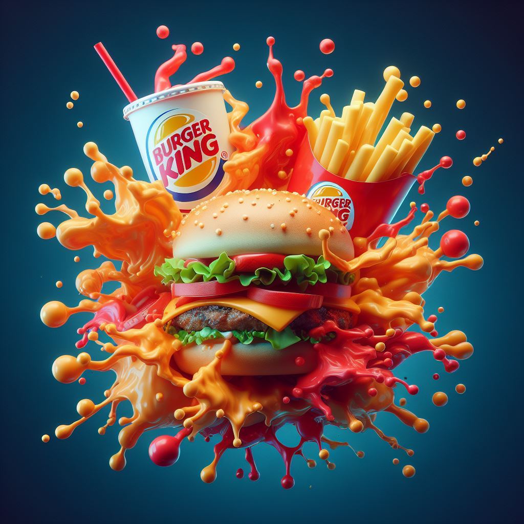 Промпт бургер с надписью «Burger King» - Пример 1