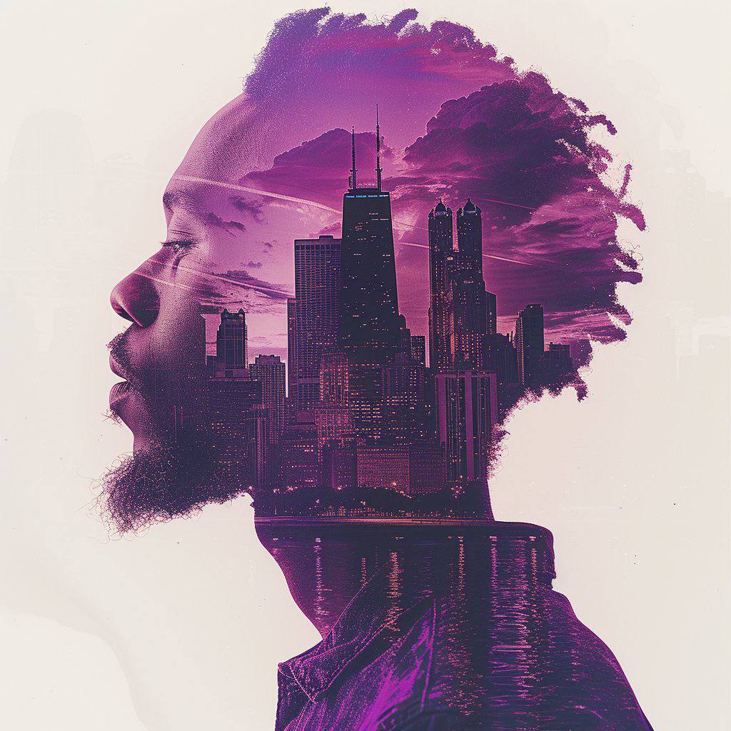 Промпт двойной экспозиции в Midjourney - Пример 3