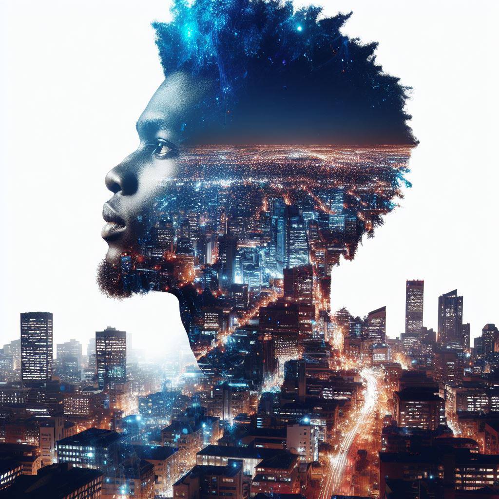 Промпт двойной экспозиции в Midjourney - Пример 2