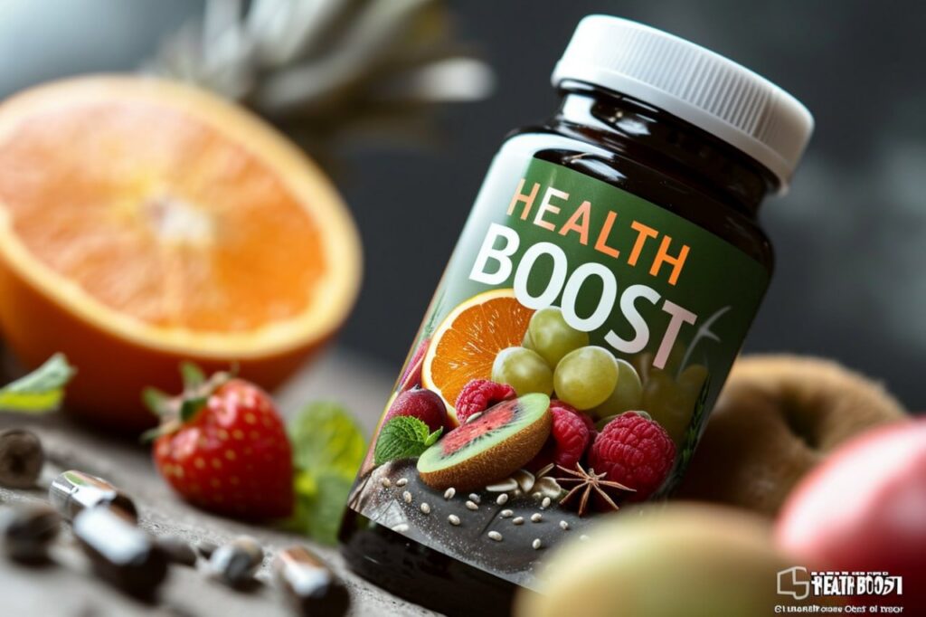 Промпт витамины с надписью - Пример 1