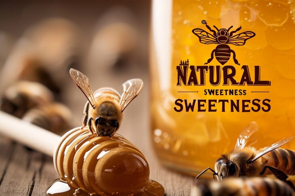 Промпт баночки меда с надписью - Пример 1