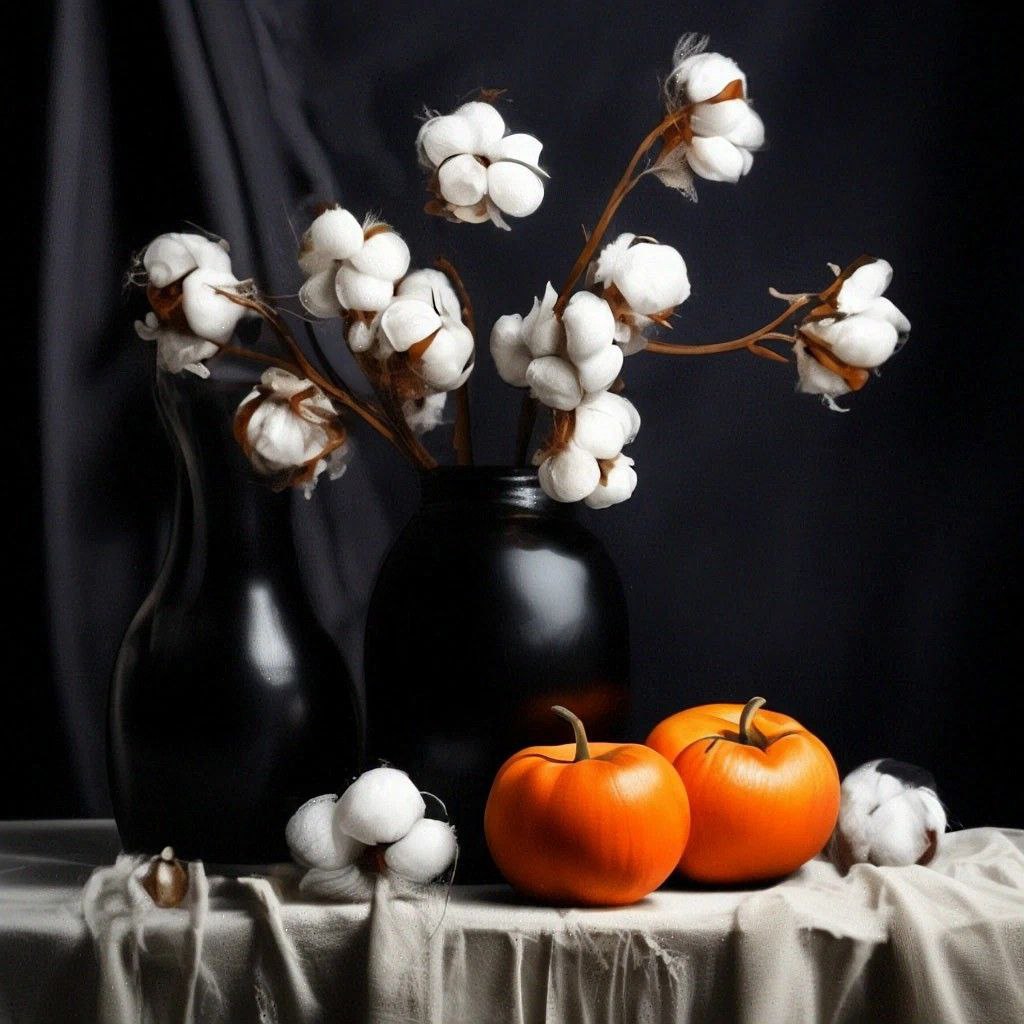 Промпт стильного натюрморта в ограниченной цветовой палитре - Пример 2