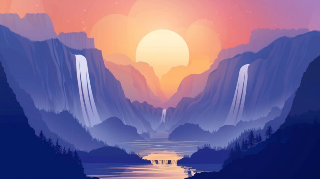 Промпт обоев в векторном стиле - Пример 4