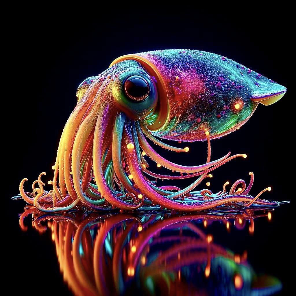 Промпт красочного беспозвоночного - Пример 2