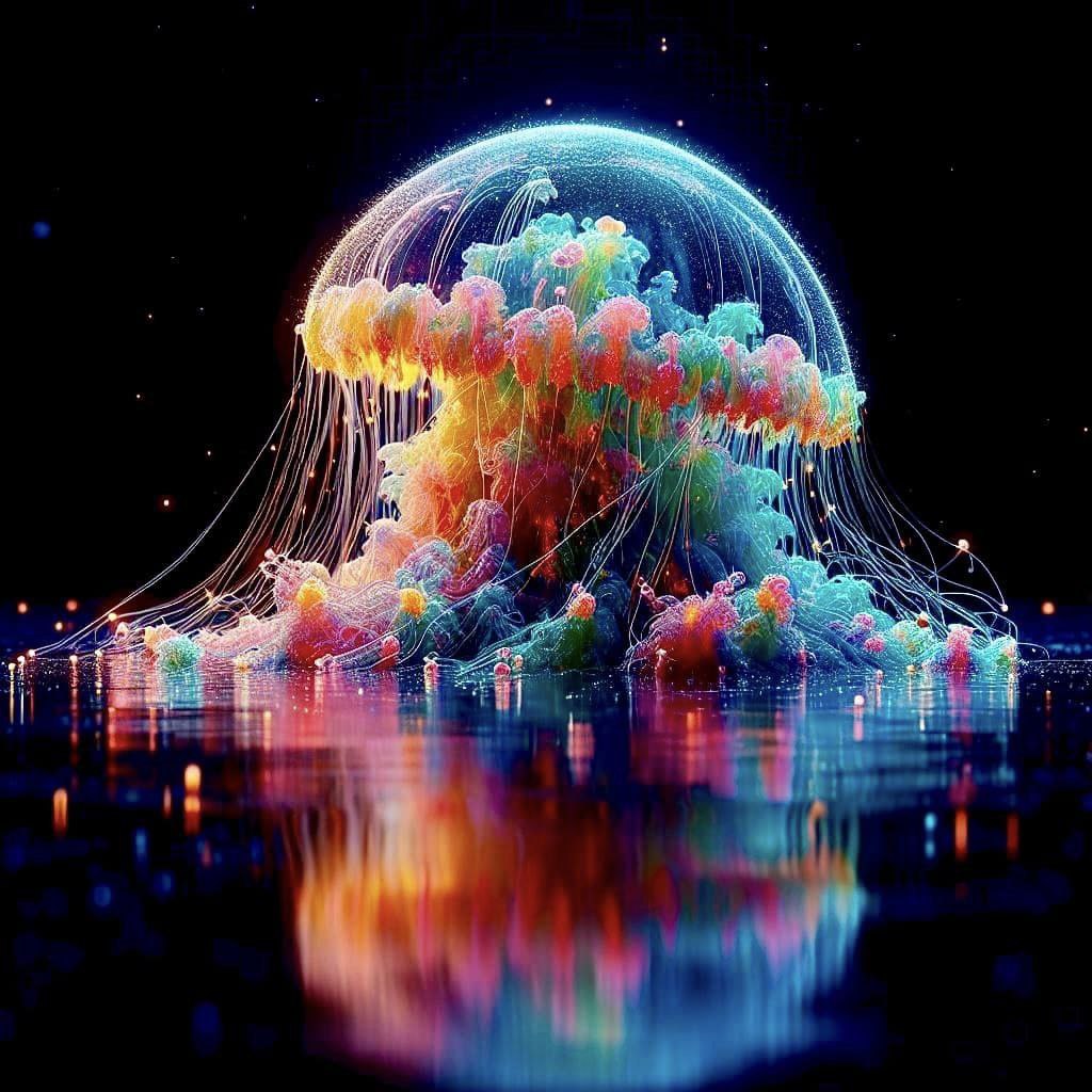 Промпт красочного беспозвоночного - Пример 5