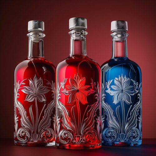 Промпт фото 3 бутылки голландской водки для рекламы - Пример 5