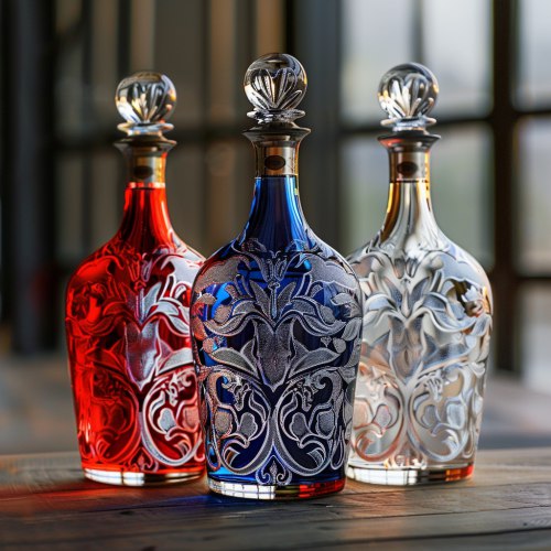 Промпт фото 3 бутылки голландской водки для рекламы - Пример 3