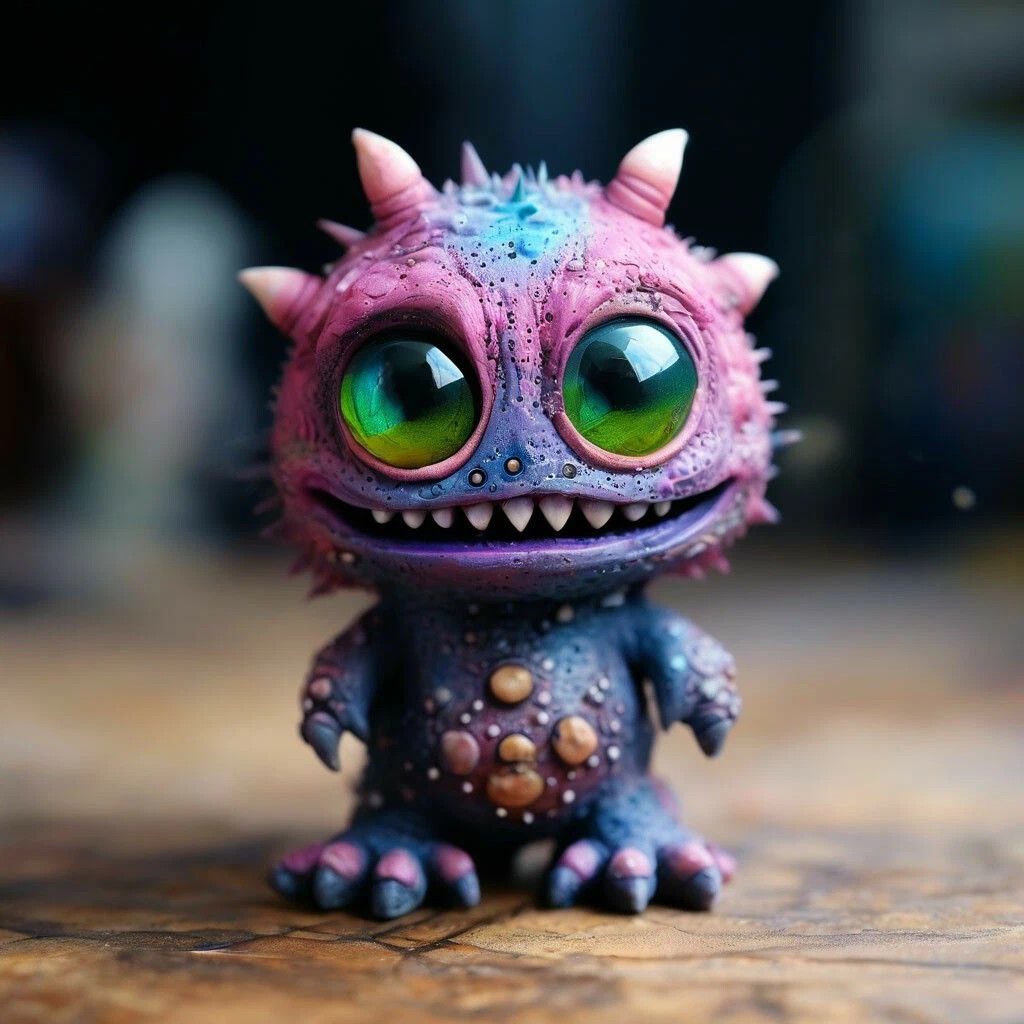 Промпт фигурки инопланетного монстра из глины - Пример 2
