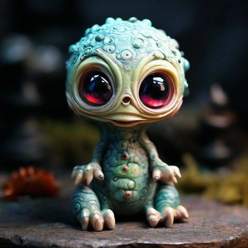 Промпт фигурки инопланетного монстра из глины - Пример 3