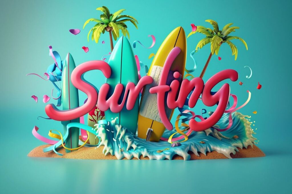 Промпт 3D текст в стиле мультфильма - Пример 2