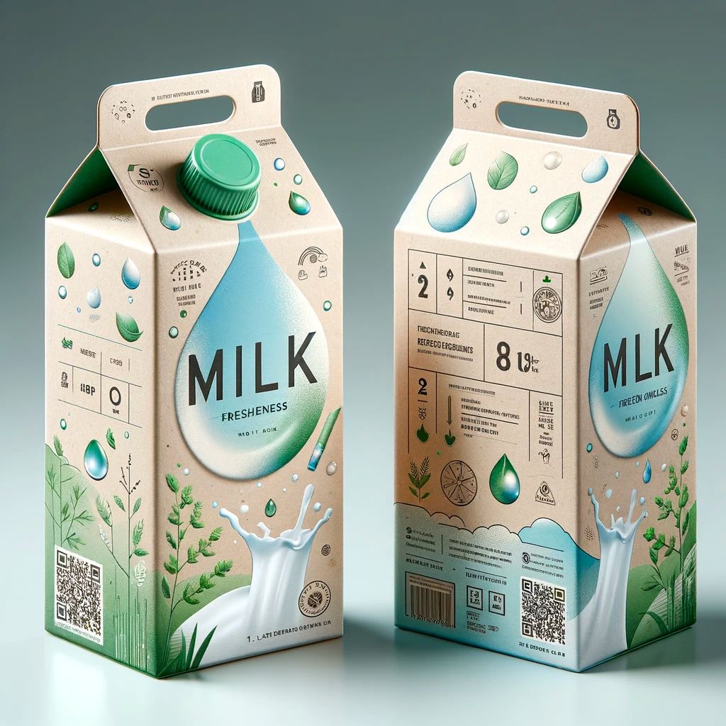 Промпт для создания дизайна упаковки молока - Пример 1