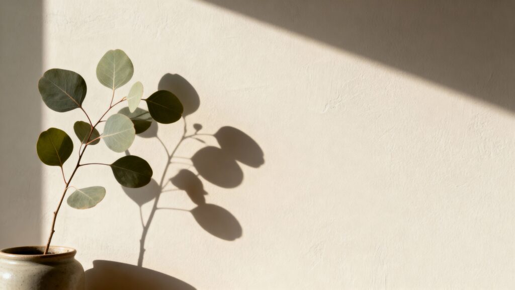 Plant Shadow on Smooth Neutral Wall - Пример 1