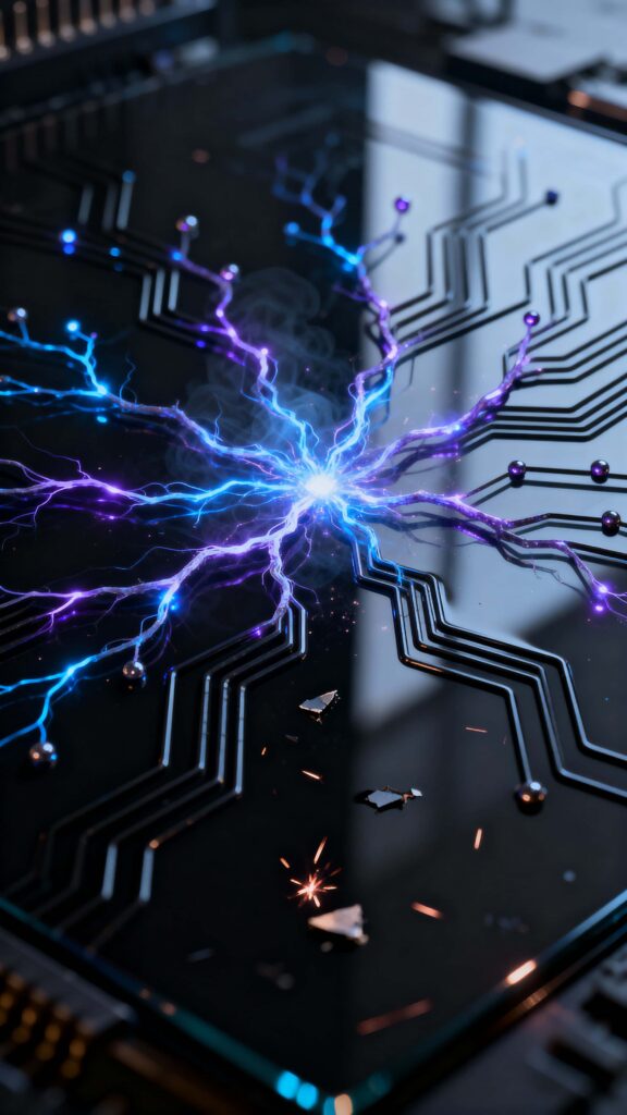 Plasma Fractal Web on Glass - Пример 1