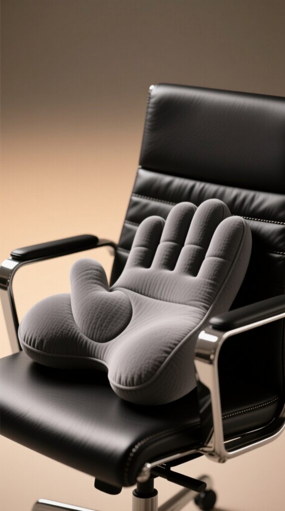 образ подушки в форме руки, ладонью вниз(верх), для офисного кресла «Престиж». - Пример 3