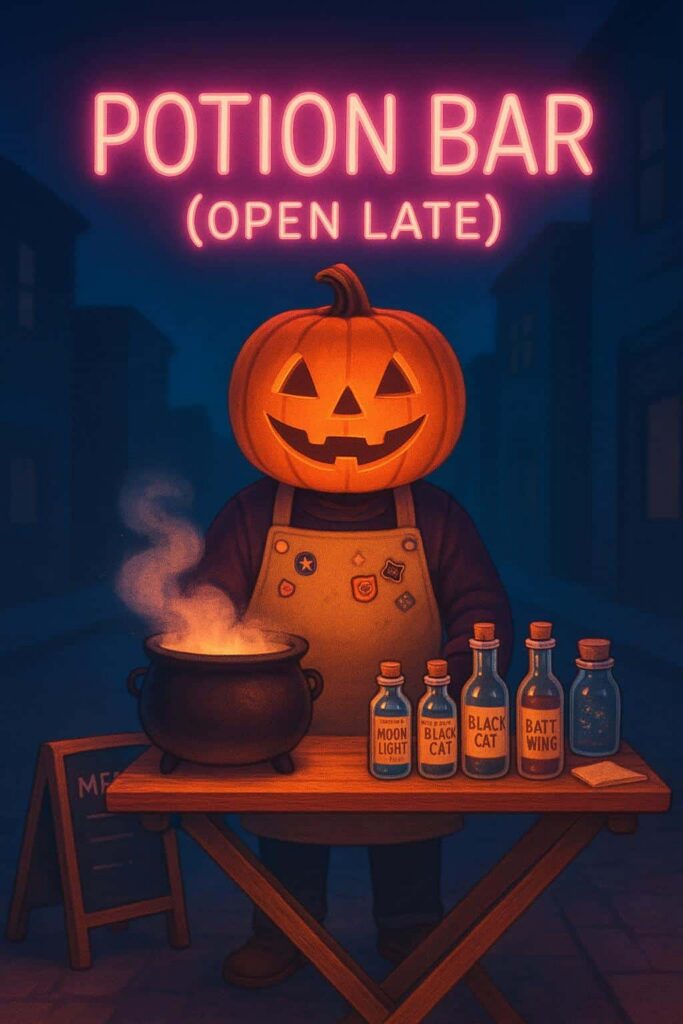 Pumpkin-Head Vendor at Potion Bar - Пример 1