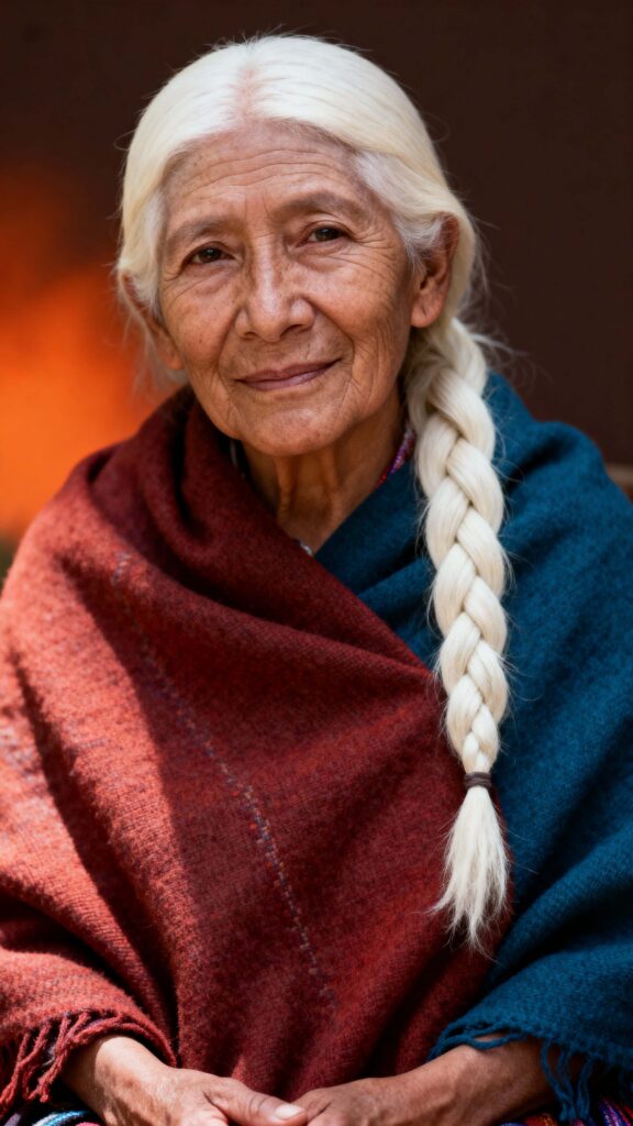 Quechua woman with albinism portrait - Пример 1