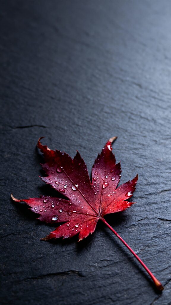 Red Maple Leaf Macro Study - Пример 1