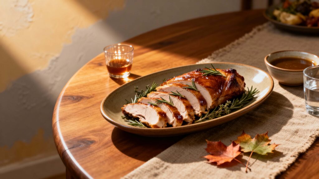 Roasted Turkey Platter, low-angle view - Пример 1