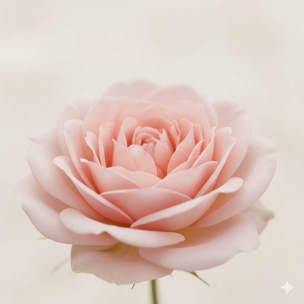 Промпт — Роза на мягком фоне - Пример 1