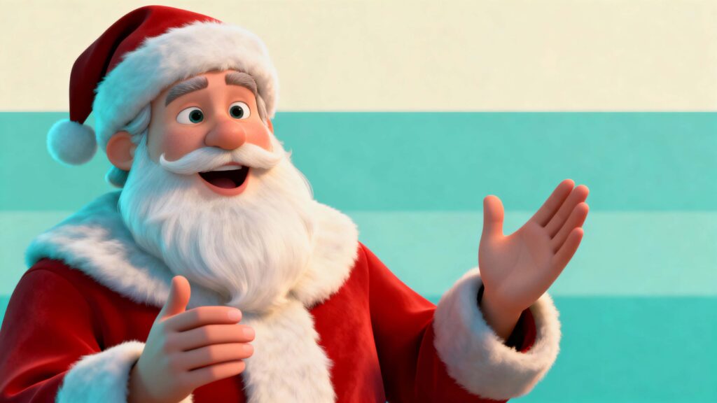 Santa Claus cinematic conversational chest-up portrait - Пример 1