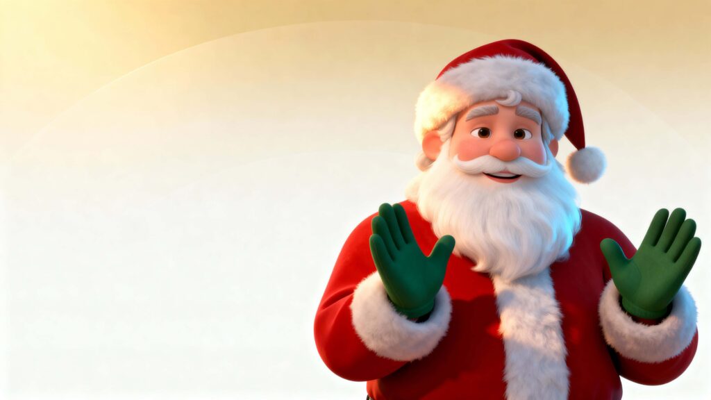 Santa comforting portrait for greeting card - Пример 1