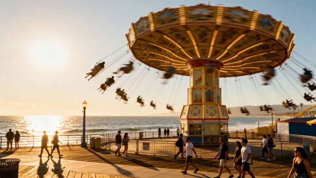 Santa Monica Pier summer scene - Пример 1