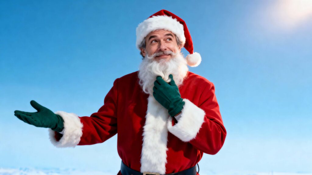 Santa portrait mid-torso conversational holiday - Пример 1