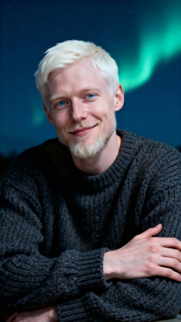 Scandinavian man with albinism portrait - Пример 1