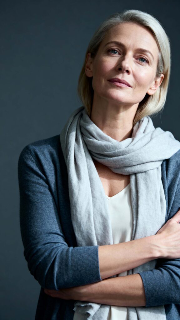 Scandinavian woman compassionate studio portrait - Пример 1