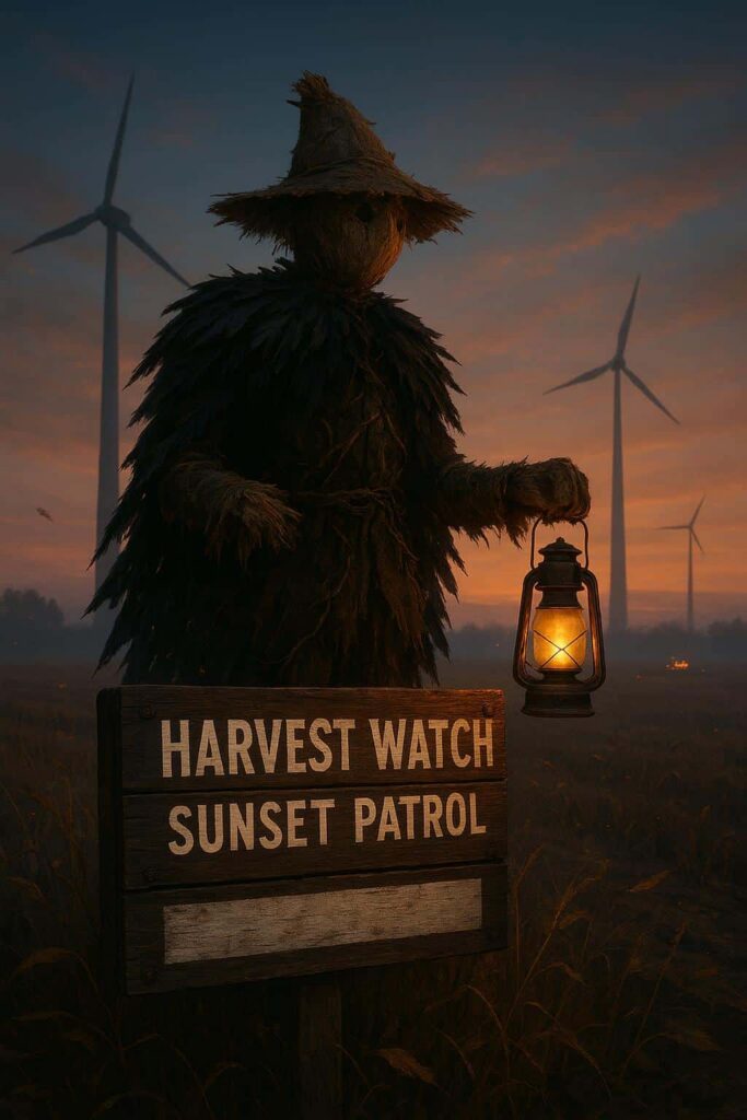 Scarecrow sentinel at harvest edge - Пример 1