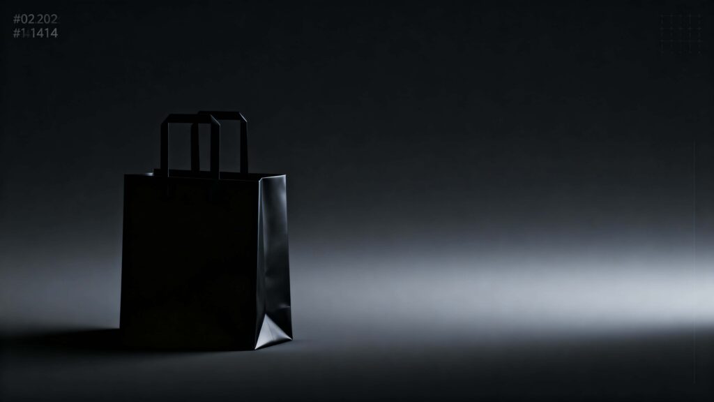 Shopping Bag Emerging from Darkness - Пример 1