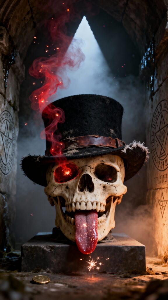 Skull with Top Hat and Mist - Пример 1