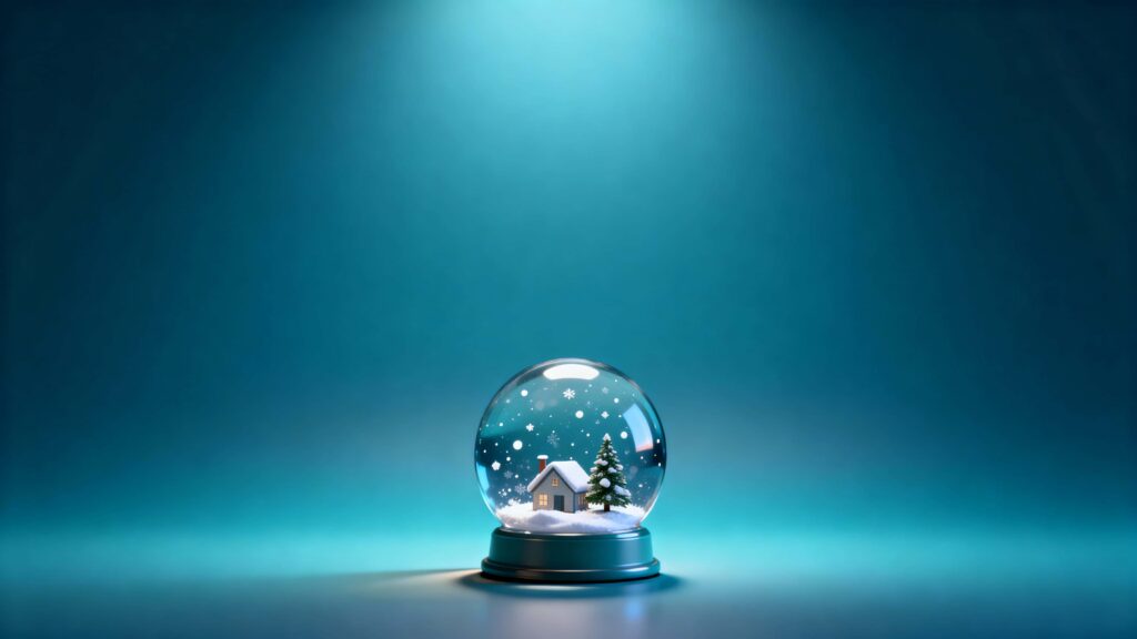 Snow globe with tiny house scene - Пример 1