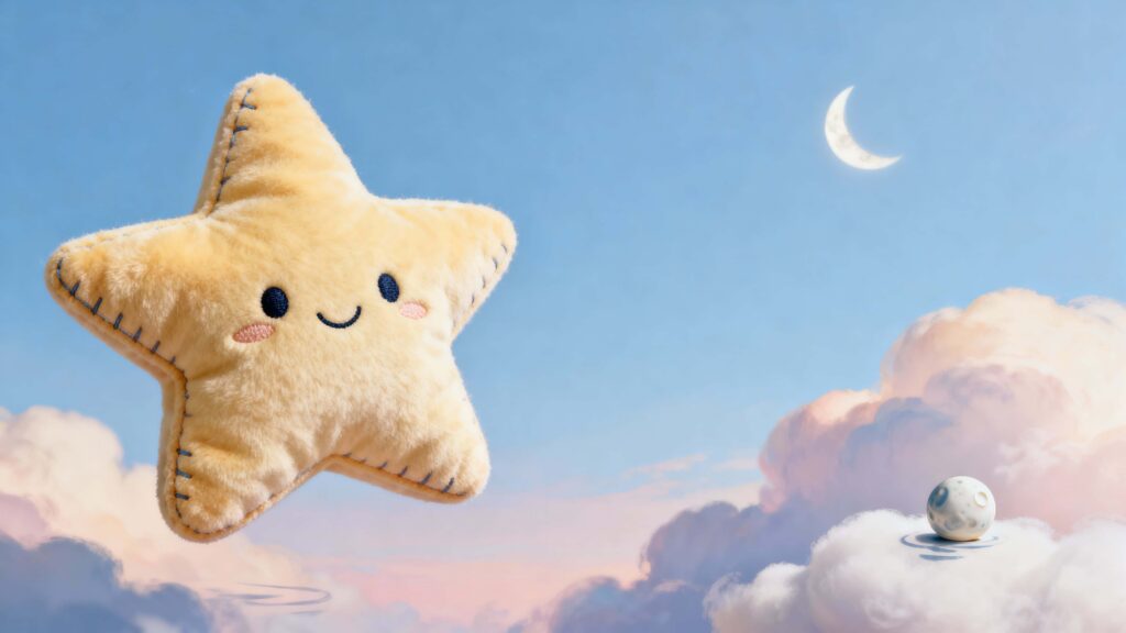 Soft Plush Star Smiling in Sky - Пример 1