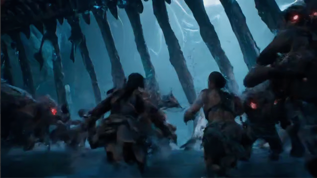 Промпт для видео сражение воинов - Пример 1