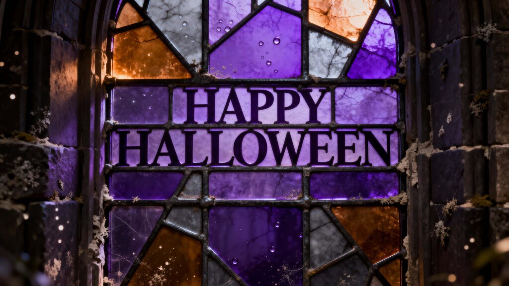Stained-glass HAPPY HALLOWEEN panel - Пример 1