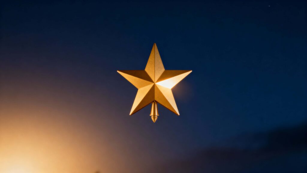 star tree-topper over midnight backdrop - Пример 1