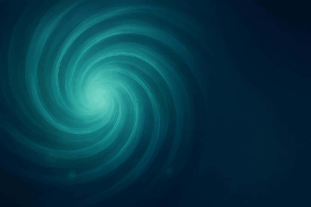 Teal Underwater Vortex with Off-Center Glow - Пример 1