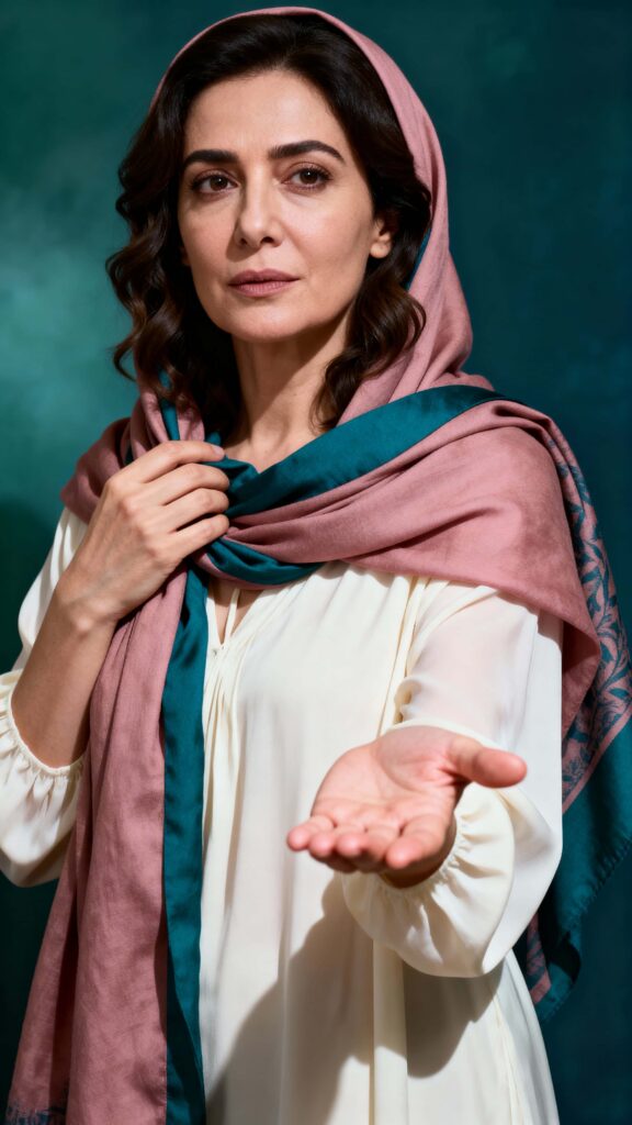 Turkish woman contemplative studio portrait - Пример 1