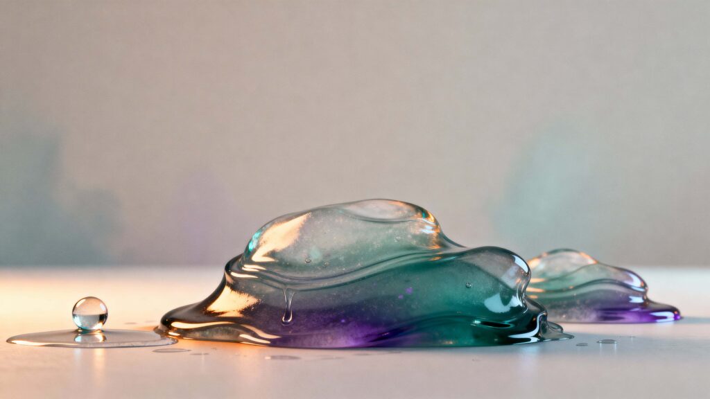 Viscous translucent forms reflecting light study - Пример 1