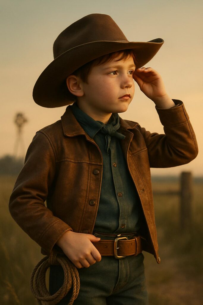 young cowboy portrait at dusk - Пример 1