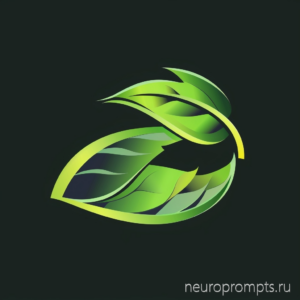 Эко логотип: буква E с интегрированным листом в зелёном градиенте