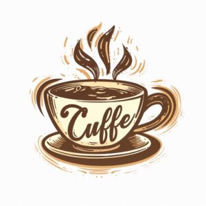 Логотип винтажной кофейни для Midjourney | Ретро-стиль, нарисованный от руки
