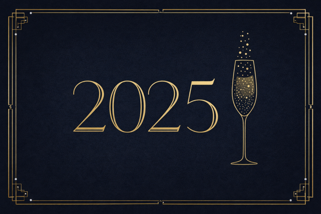 Минималистичная новогодняя открытка 2025