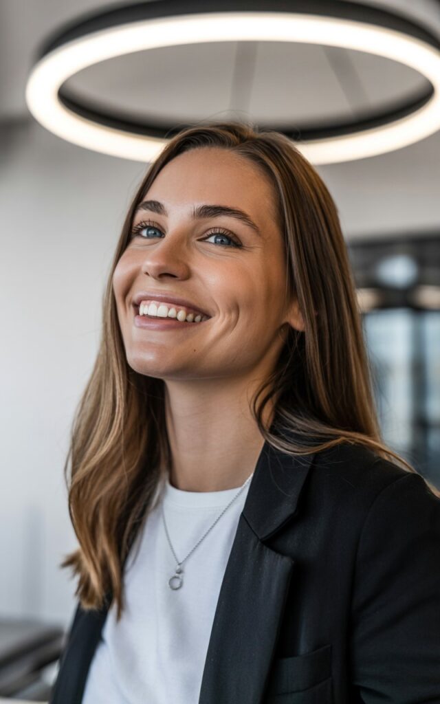 Деловой портрет сотрудника в стиле минимализма