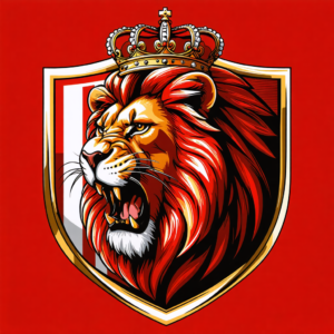 Промт для создания эмблемы спортивной команды с агрессивным львом